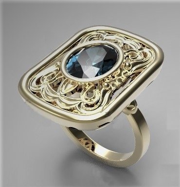 Ring 3D Print Model .c4d .max .obj .3ds .fbx .stl .blend 