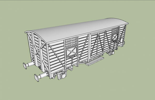 Vagon Cerrado Renfe J300 N escala Modello di stampa 3D .c4d .max .obj .3ds .fbx .stl .blend 