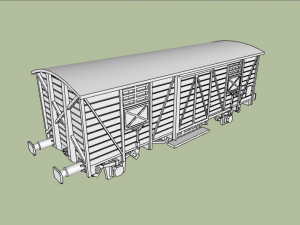 Vagon Cerrado Renfe J300 N escala 3D Print Model