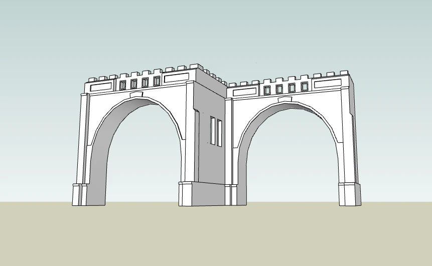 Tunel doble via escala N ficticio 3D Model .c4d .max .obj .3ds .fbx .stl .blend