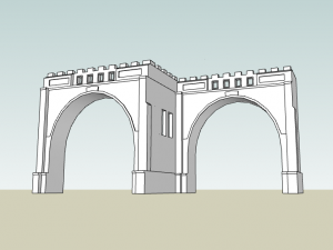 Tunel doble via escala N ficticio Modelo 3D