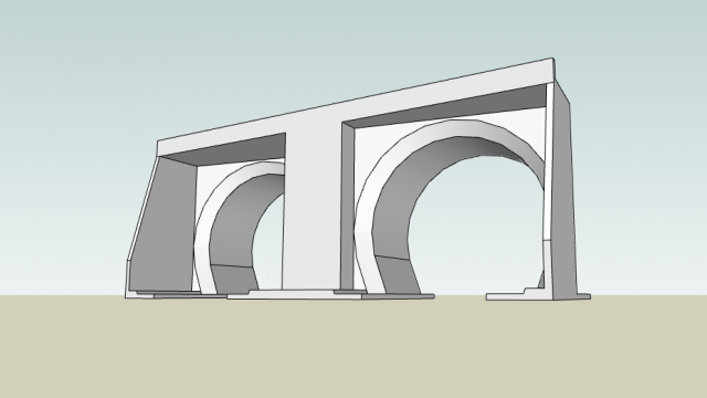 Tunel Doble via N escala 3D 模型 .c4d .max .obj .3ds .fbx .stl .blend 