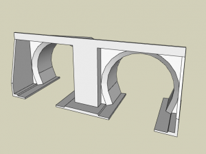 Tunel Doble via N escala 3D 模型