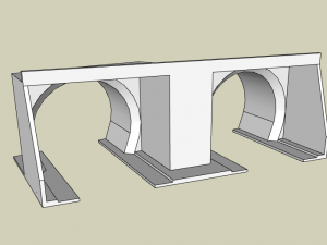 Tunel Doble via N escala 3D 模型