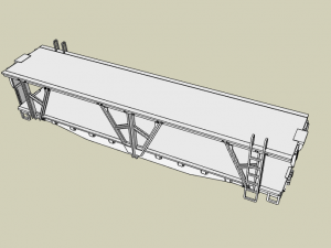 Flat Car SLSF -N escala 3D-Modell