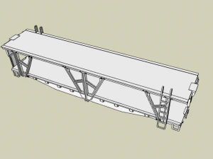 Flat Car SLSF -N escala 3D Model
