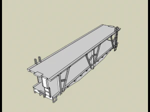 Flat Car SLSF -N escala 3D Model