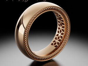 Gold wedding band Modelo de Impressão 3D