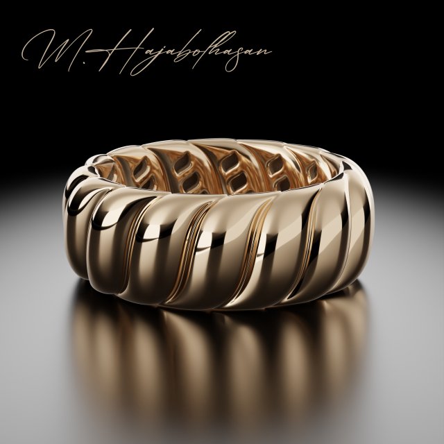 Lustrous harmony ring 3Dプリントモデル .c4d .max .obj .3ds .fbx .stl .blend 