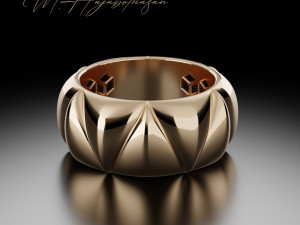Celestial Harmony Ring 3D Print Model