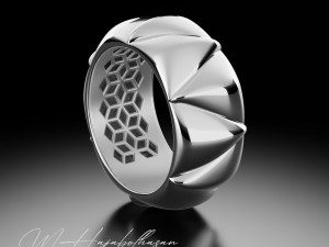 Celestial Harmony Ring Model Cetak 3D