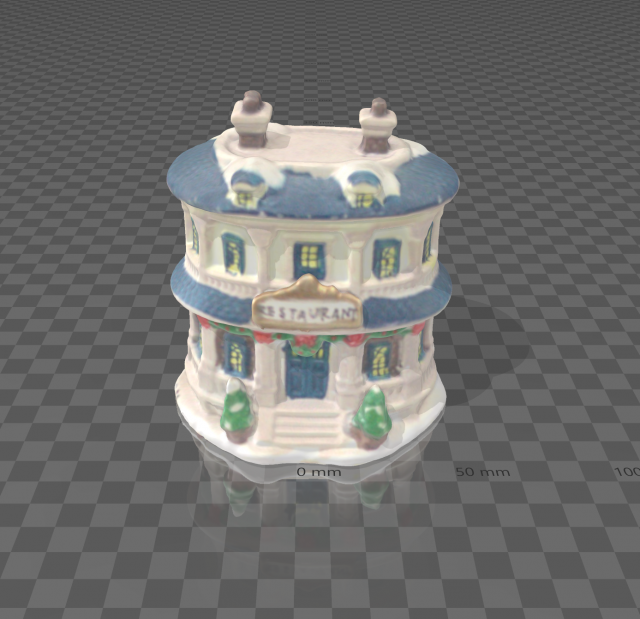 Ceramic Restaurant - Christmas Village Collection 3D Model .c4d .max .obj .3ds .fbx .stl .blend 