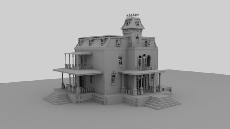House Model 3D Модель .c4d .max .obj .3ds .fbx .stl .blend 