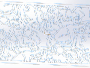 242003 Fine art CNC g code No Polyline Pattern Art Panel Laser Cut Plasma Router 3D मॉडल