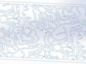 242003 DXF FILE Fine art CNC g code No Polyline Pattern Art Panel Laser Cut Plasma Router 3D Model