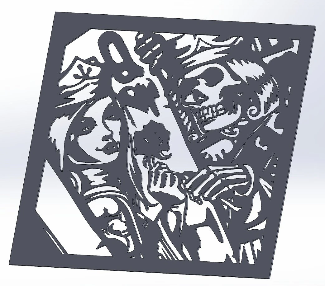 290603 dxf file cnc g-code POKER CARD Laser Cut Router Vinil plasma Mans Ruin 3D Model .c4d .max .obj .3ds .fbx .stl .blend 
