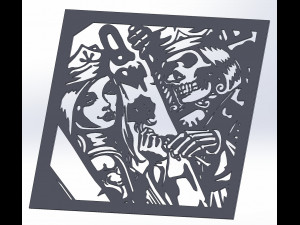 290603 dxf file cnc g-code POKER CARD Laser Cut Router Vinil plasma Mans Ruin 3D मॉडल