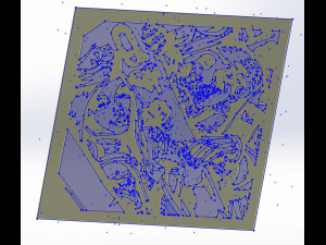 290603 dxf file cnc g-code POKER CARD Laser Cut Router Vinil plasma Mans Ruin 3D Model