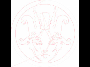 12 DXF File CNC g-code Industrial Laser Cut DECORATIVE PANEL ZODIAC1 Plasma Nr0030 Modelo 3D