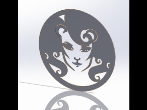 12 DXF File CNC g-code Industrial Laser Cut DECORATIVE PANEL ZODIAC1 Plasma Nr0030 Modelo 3D