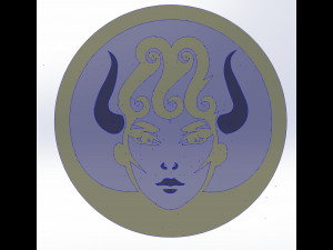 12 DXF File CNC g-code Industrial Laser Cut DECORATIVE PANEL ZODIAC1 Plasma Nr0030 Modelo 3D
