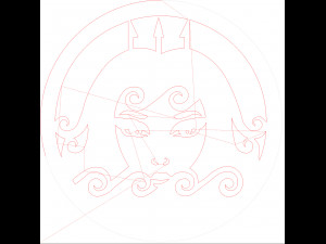 12 DXF File CNC g-code Industrial Laser Cut DECORATIVE PANEL ZODIAC1 Plasma Nr0030 Modelo 3D