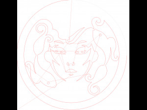 12 DXF File CNC g-code Industrial Laser Cut DECORATIVE PANEL ZODIAC1 Plasma Nr0030 Modelo 3D