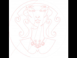 12 DXF File CNC g-code Industrial Laser Cut DECORATIVE PANEL ZODIAC1 Plasma Nr0030 Modelo 3D