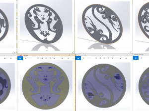 12 DXF File CNC g-code Industrial Laser Cut DECORATIVE PANEL ZODIAC1 Plasma Nr0030 Modelo 3D