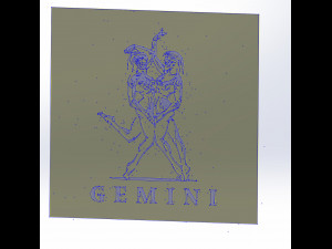 12 DXF File CNC g-code Industrial Laser Cut Router PANEL plasma ZODIAC 2 BEST NR0031 3D Model