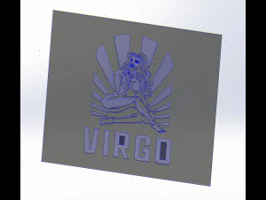 10 DXF File CNC g-code Industrial Laser Cut PANEL plasma router ZODIAC 3 BEST Nr0032 3D Model