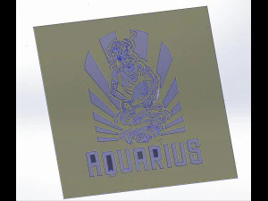 10 DXF File CNC g-code Industrial Laser Cut PANEL plasma router ZODIAC 3 BEST Nr0032 3D Model