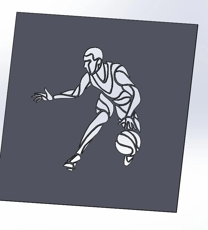 11 DXF-bestand CNC g-code industri&euml;le lasergesneden SPORT BASKETBAL Vinil PANEL Nr0051 3D Model .c4d .max .obj .3ds .fbx .stl .blend 