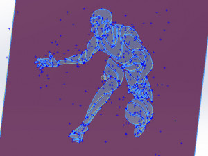 11 DXF File CNC g-code Industrial Laser Cut SPORT BASKETBALL Vinil PANEL Nr0051 Model 3D