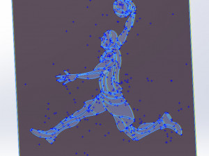 11 DXF File CNC g-code Industrial Laser Cut SPORT BASKETBALL Vinil PANEL Nr0051 Model 3D