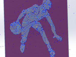 11 DXF File CNC g-code Industrial Laser Cut SPORT BASKETBALL Vinil PANEL Nr0051 Model 3D