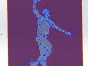 11 DXF-bestand CNC g-code industri&euml;le lasergesneden SPORT BASKETBAL Vinil PANEL Nr0051 3D Model