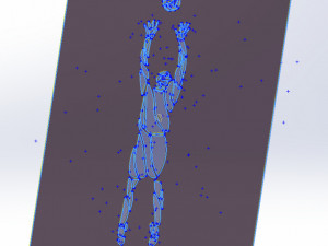 11 DXF File CNC g-code Industrial Laser Cut SPORT BASKETBALL Vinil PANEL Nr0051 Model 3D