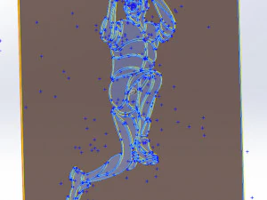 11 DXF-bestand CNC g-code industri&euml;le lasergesneden SPORT BASKETBAL Vinil PANEL Nr0051 3D Model