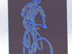 6 DXF File CNC gcode Industrial Laser Cut plasma SPORT CYCLING BICYCLE Nr0052 3D Model