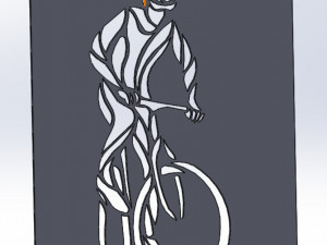 6 DXF File CNC gcode Industrial Laser Cut plasma SPORT CYCLING BICYCLE Nr0052 3D Model