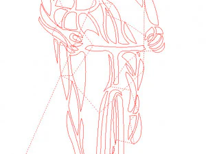 6 DXF File CNC gcode Industrial Laser Cut plasma SPORT CYCLING BICYCLE Nr0052 3D Model