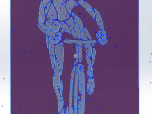 6 DXF File CNC gcode Industrial Laser Cut plasma SPORT CYCLING BICYCLE Nr0052 3D Model