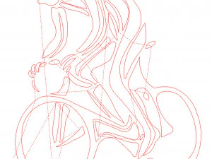 6 DXF File CNC gcode Industrial Laser Cut plasma SPORT CYCLING BICYCLE Nr0052 3D Model