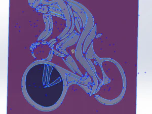 6 DXF File CNC gcode Industrial Laser Cut plasma SPORT CYCLING BICYCLE Nr0052 3D Model