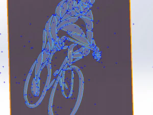 6 DXF File CNC gcode Industrial Laser Cut plasma SPORT CYCLING BICYCLE Nr0052 3D Model