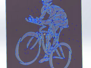 6 DXF File CNC gcode Industrial Laser Cut plasma SPORT CYCLING BICYCLE Nr0052 3D Model