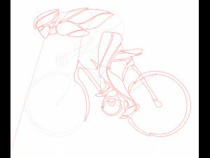 6 DXF File CNC gcode Industrial Laser Cut plasma SPORT CYCLING BICYCLE Nr0052 3D Model