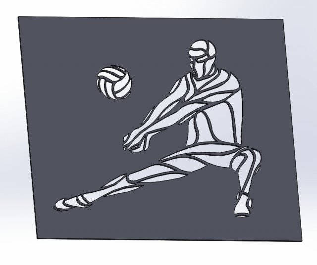 11 DXF File CNC gcode laser plasma cut Industrial Laser Cut plasma SPORT VOLEI Nr0053 Modèle 3D .c4d .max .obj .3ds .fbx .stl .blend 
