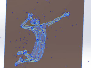 11 DXF Dosyası CNC gcode lazer plazma kesim End&uuml;striyel Lazer Kesim plazma SPORT VOLEI Nr0053 3D Model